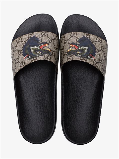 gucci slide wolf|goat Gucci slide shoes.